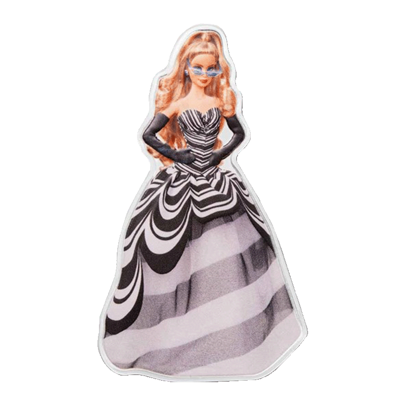 Image for 1 oz Silver Barbie 65th Anniversary Silver Coin (2024) from TD Precious Metals